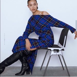 Zara Matching Plaid Skirt and Top Set